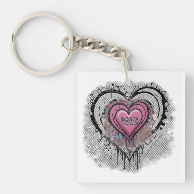 Porte-clefs Graffti AMOUR (Devant)