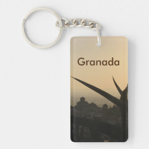 Porte-clefs Granada souvenir Rectangle (double face) Porte - c