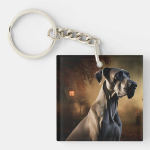 Porte-clefs Grand Danois Halloween Effrayant