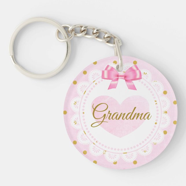 Porte-clefs Grand-mère | FAIRE-PART DE NAISSANCE (Devant)