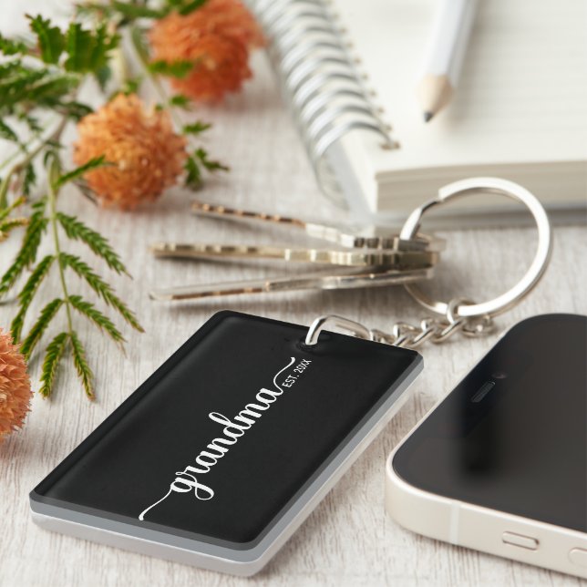Porte-clefs Grand-mère noire établie (Devant droit)