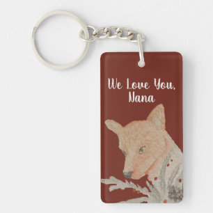Porte-clefs Grand-parent Festif Fox de Mamie Enfants