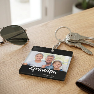 Porte-clefs Grand-père a établi une photo de script moderne