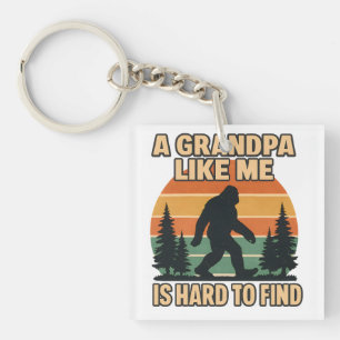 Porte-clefs Grand-père Bigfoot Vintage Retro Sasquatch Drôle
