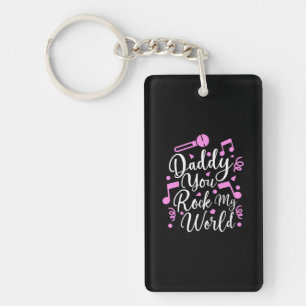 Porte-clefs Grand-père Cadeau Daddy You Rock My World