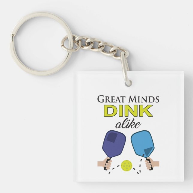 Porte-clefs "Grand porte - clé de Dink de même" Pickleball (Devant)