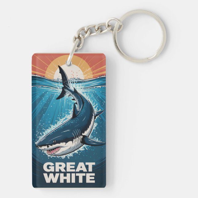 Porte-clefs Grand requin blanc (Dos)