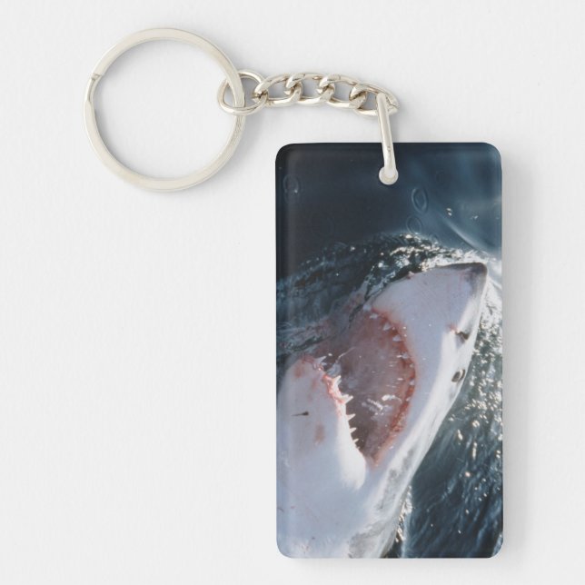 Porte-clefs Grand requin blanc en mer (Devant)