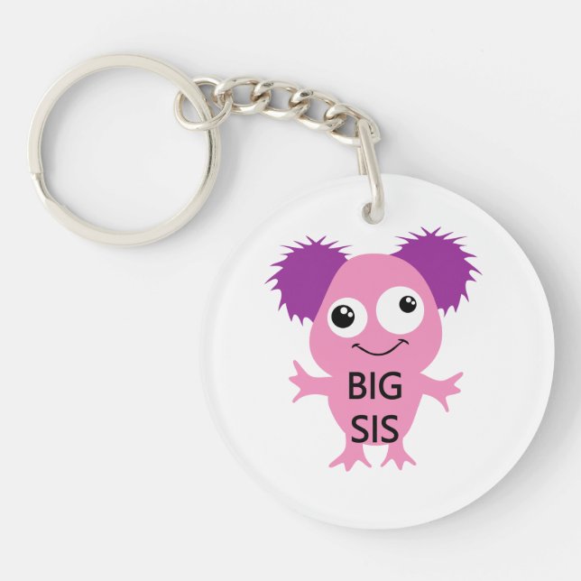 Porte-clefs Grand Soeur Rose Monster (Devant)