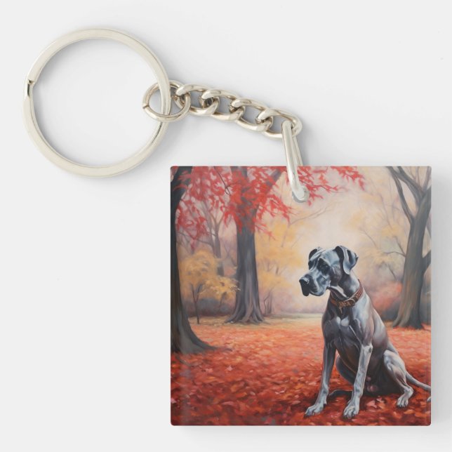 Porte-clefs Grande Danse en automne Feuilles automne Inspirati (Devant)