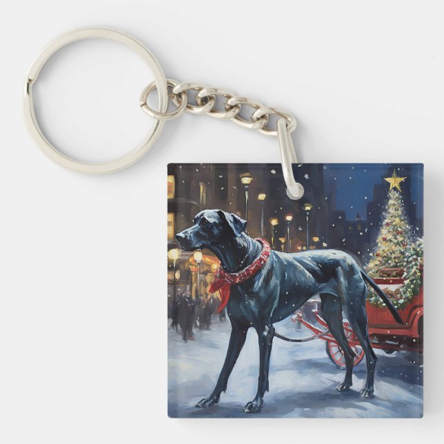 Porte-clefs Grande Danse période de fêtes de Noël (Devant)