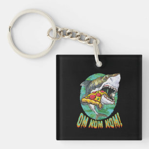 Porte-clefs Grande pizza de requin blanc