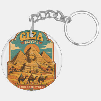 Porte-clefs Grandes Pyramides de Giza Groovy des années 70
