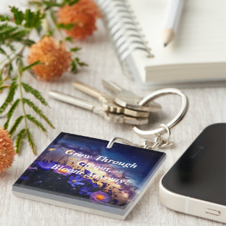 Porte-clefs Grandir à travers la gloire : Aurora Night Sky