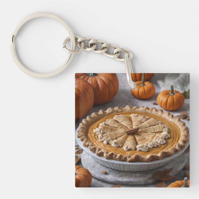 Porte-clefs Grandmas Rustic Citrouille Pie, (Devant)