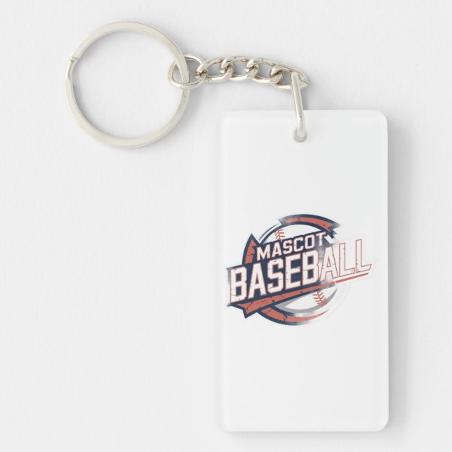 Porte-clefs Graphique de baseball de mascotte (Devant)