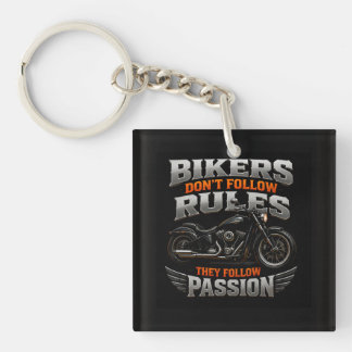 Porte-clefs 🏍️ Graphique de moto rebelle pour motards personn