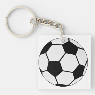 Porte-clefs Graphisme de ballon de football classique Fan de s