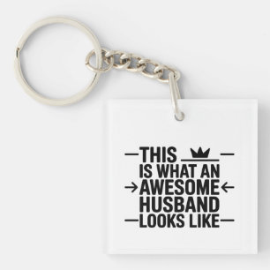 Porte-clefs Graphisme de typographie Awesome Husband