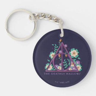 Porte-clefs Graphisme des hirondelles mortes florales