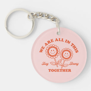 Porte-clefs Graphisme Fleur Joyeux Retro