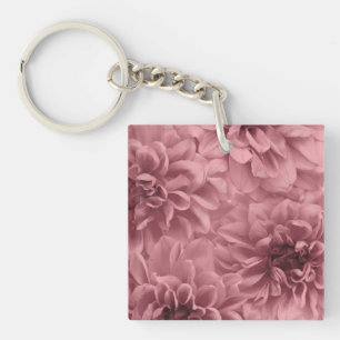 Porte-clefs Grappe de dahlias mauves floraux