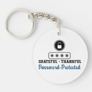 Porte-clefs Grateful Thankful Password Protected - IT