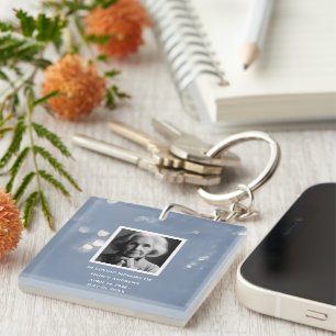 Porte-clefs Gray Elegant Souvenir Hommage funéraire