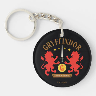 Porte-clefs GRAYFFINDOR™ Maison double Lion épée graphique