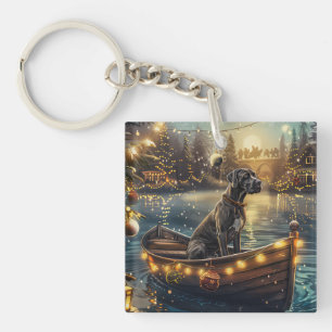 Porte-clefs Great Dane Christmas Festive Voyage