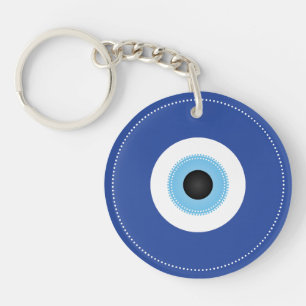 Porte-clefs Grec Mal Eye Bleu