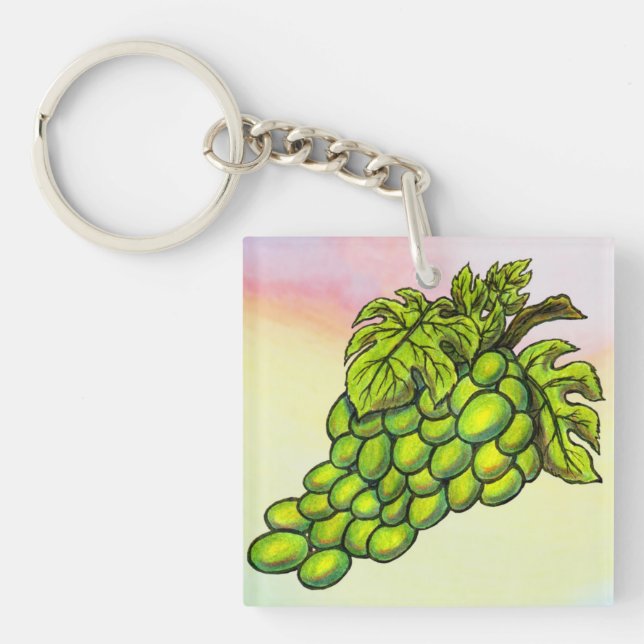 Porte-clefs Green Grapevine et Bacchus équitation lion pastel (Devant)