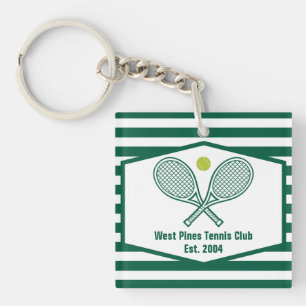 Porte-clefs Green Stried Tennis Club de Country Personnalisé