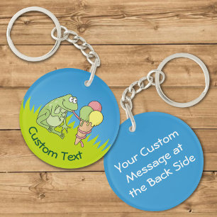 Porte-clefs Grenouille avec crème glacée sur Porte - clé d'her