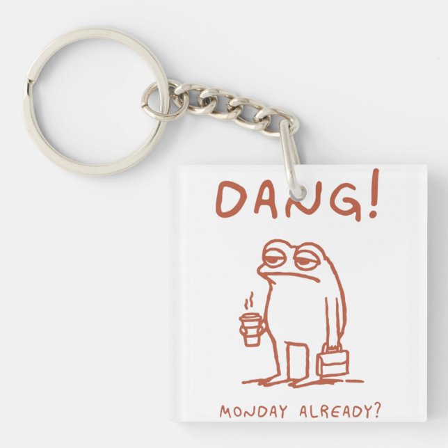 Porte-clefs Grenouille blues du lundi (Devant)