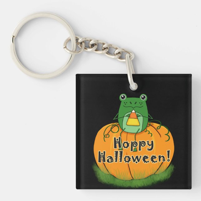 Porte-clefs Grenouille d'Halloween sautante (Devant)