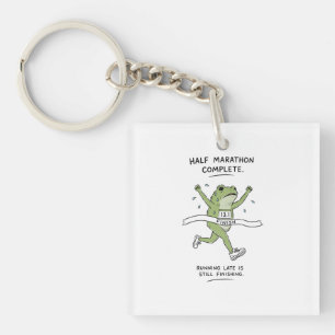Porte-clefs Grenouille épuisée, finisseur de semi-marathon, dr