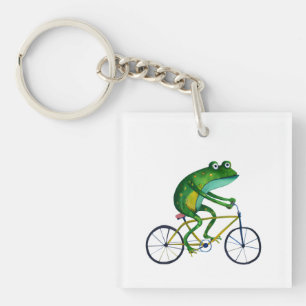 Porte-clefs Grenouille Sur Vélo