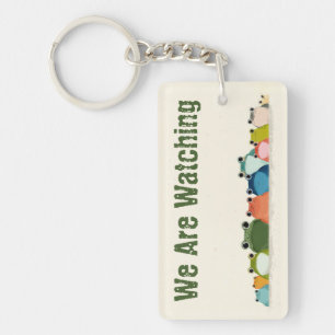 Porte-clefs Grenouilles Colorées en Rangée – Art Animalier Min