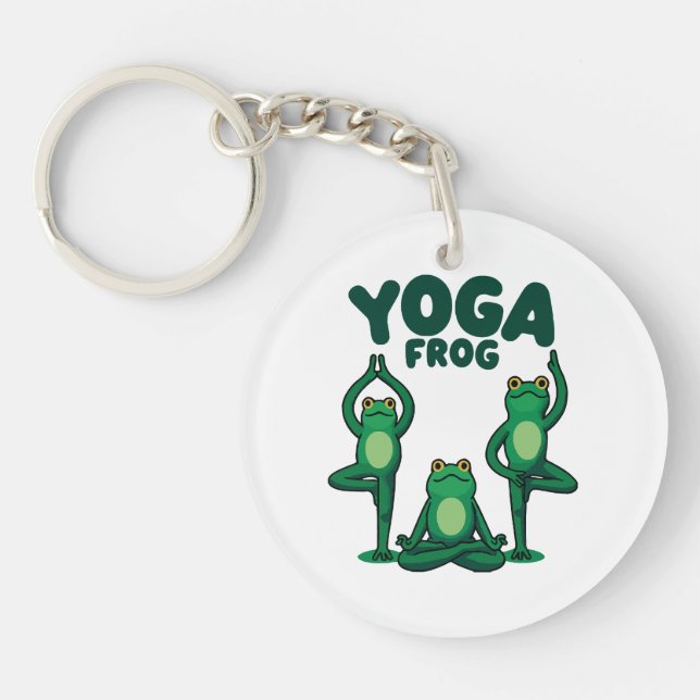 Porte-clefs Grenouilles de yoga (Devant)