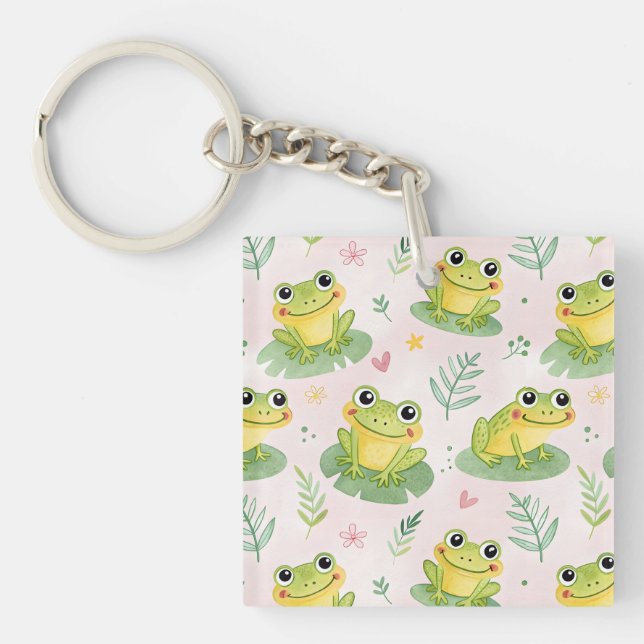 Porte-clefs Grenouilles mignonnes Motif (Devant)