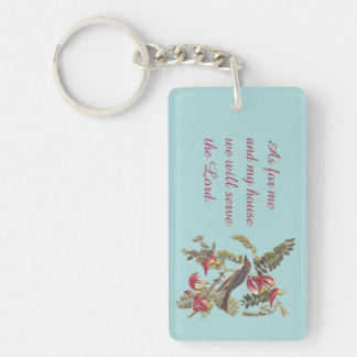 Porte-clefs Grey Kingbird et la Bible Verse