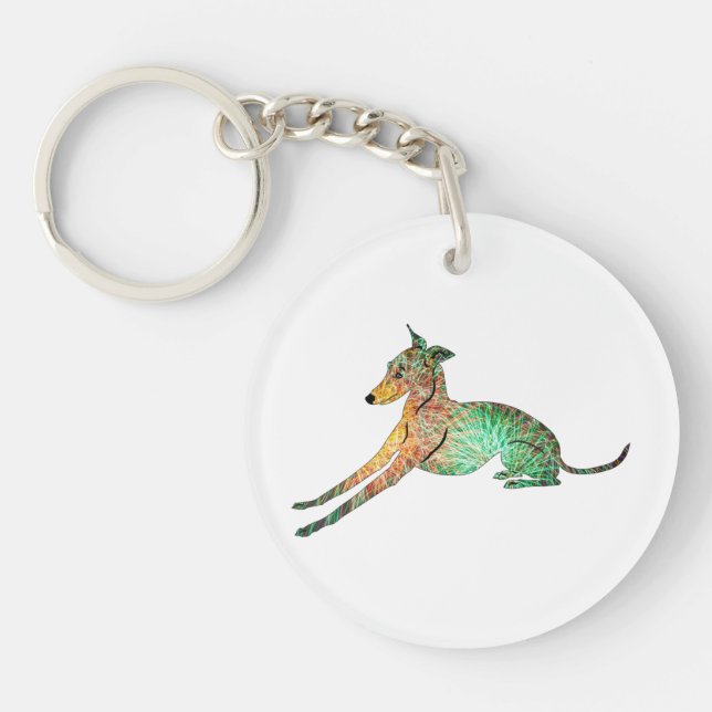 Porte-clefs Greyhound italien (Devant)