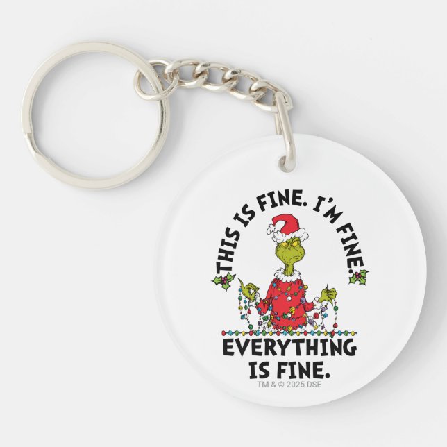 Porte-clefs Grinch | Everything is Fine (Devant)