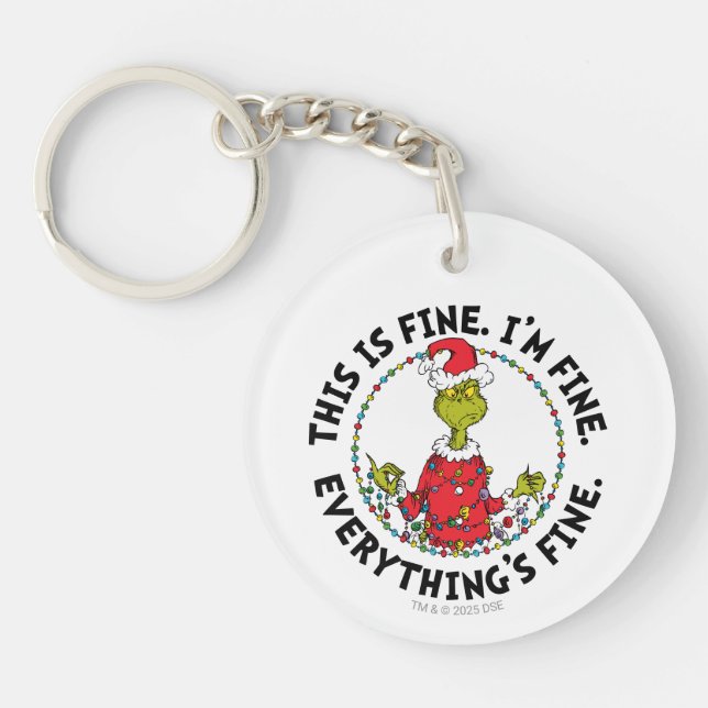 Porte-clefs Grinch | Everything's Fine (Devant)