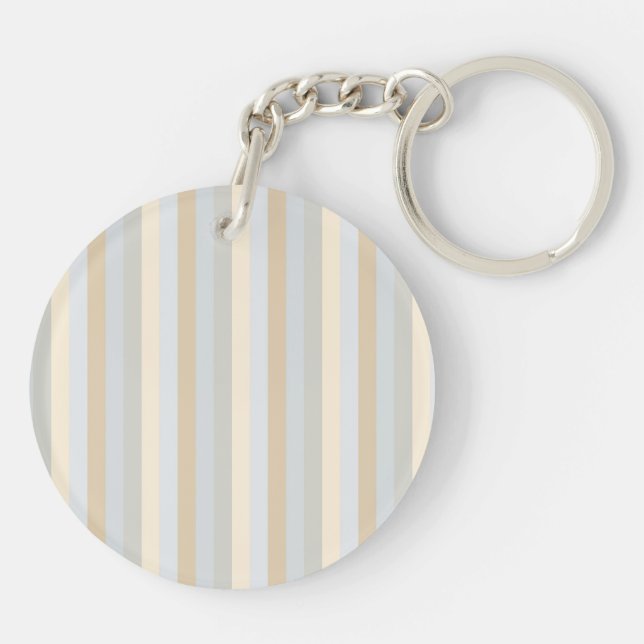 Porte-clefs Gris doux de couleur classique Gris verticaux (Dos)