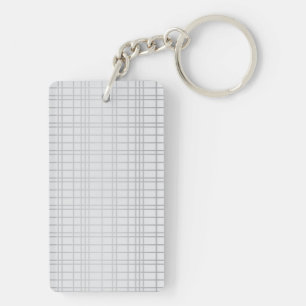 Porte-clefs Gris, moderne, simple, cool, lignes de grille tend