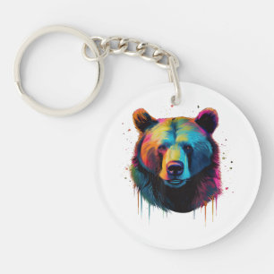 Porte-clefs Grizzly Oear Amateurs Pop Art Big Grizzly Ours