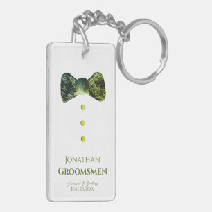Porte-clefs Groomsmen Funny vert émeraude Cravate mariage