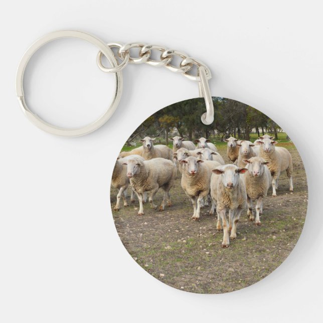 Porte-clefs Gros Moutons Laineux Qui S'Y Marchent, (Devant)